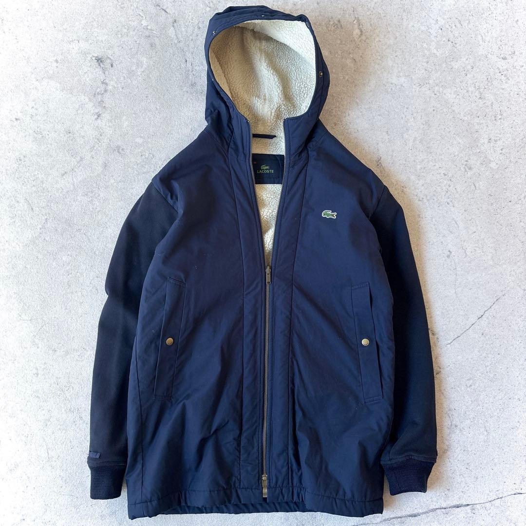 ラコステ 3way 裏ボア モッズコート フィッシュテイルパーカー ネイビーXL