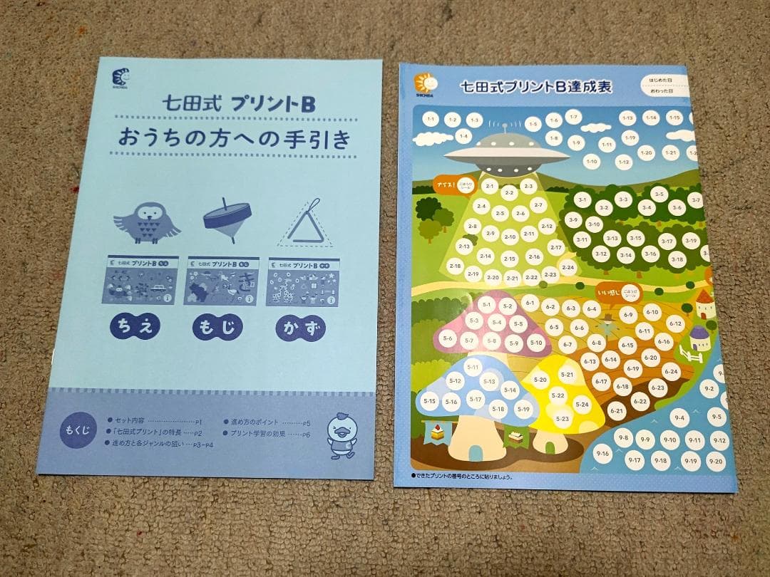 【ほぼ未使用】七田式プリントB 知育教材セット しちだ式