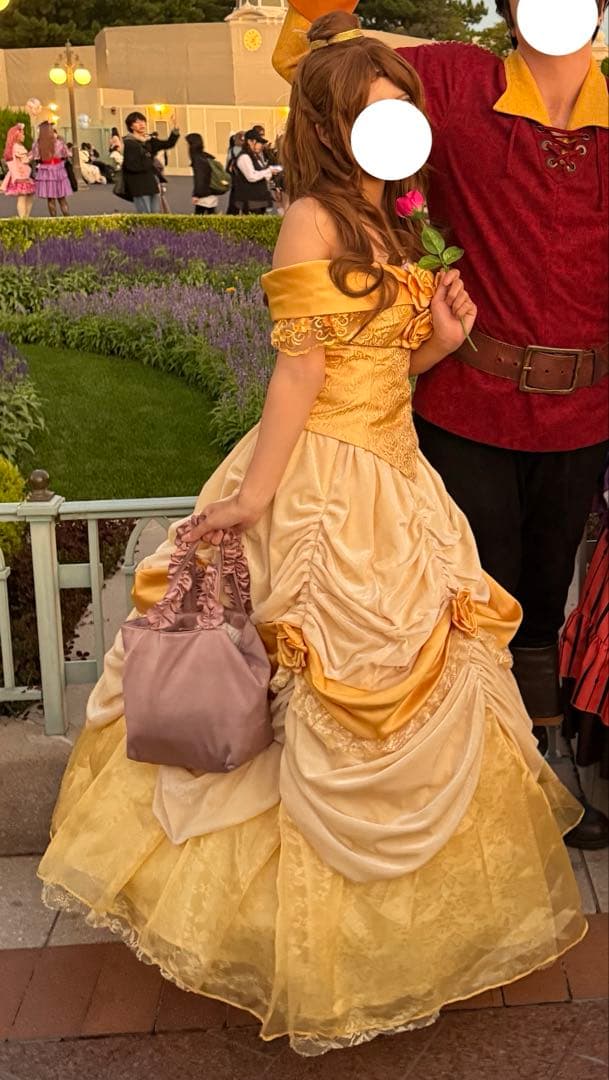 ディズニー　ベル　ドレス　コスプレ衣装