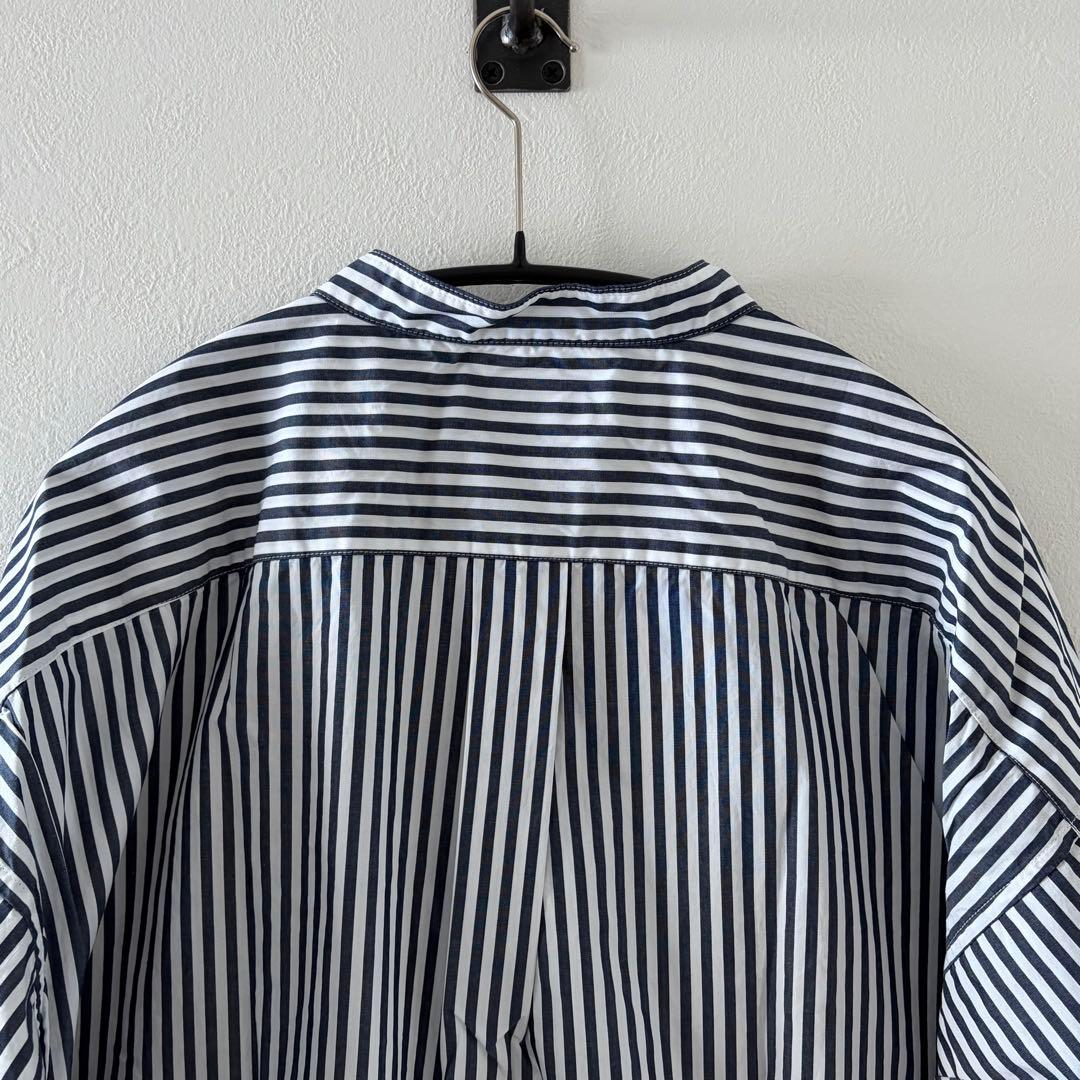 prit プリット 40/1 ブロード ストライプ スタンドカラー ビッグシャツ