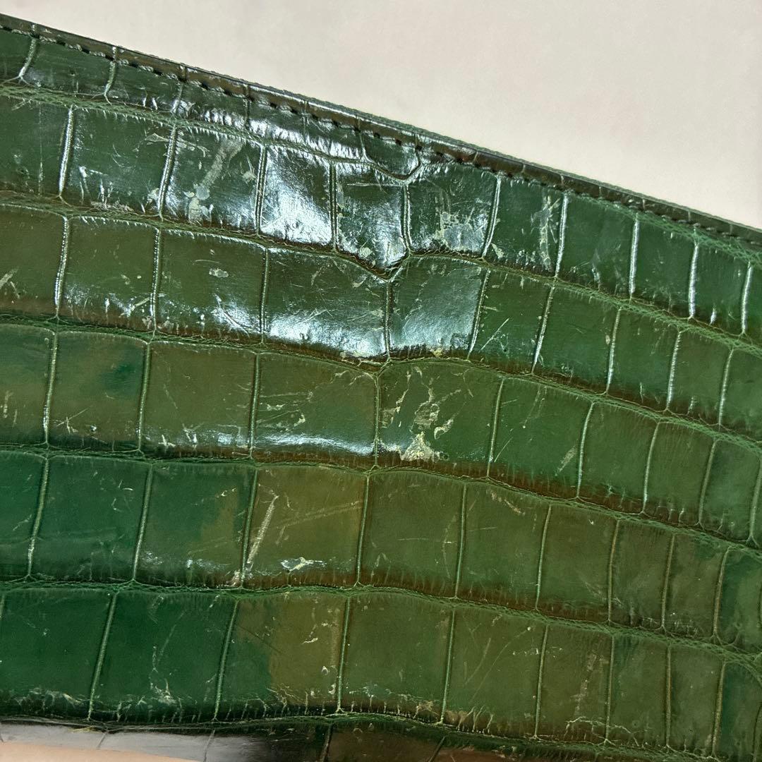 【月末セール】クロコダイル本革長財布【CITSコピー付き】