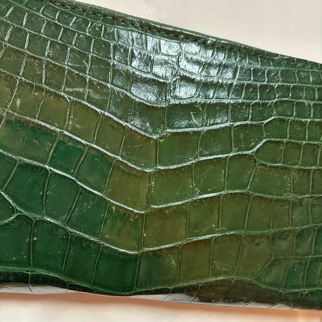 【月末セール】クロコダイル本革長財布【CITSコピー付き】