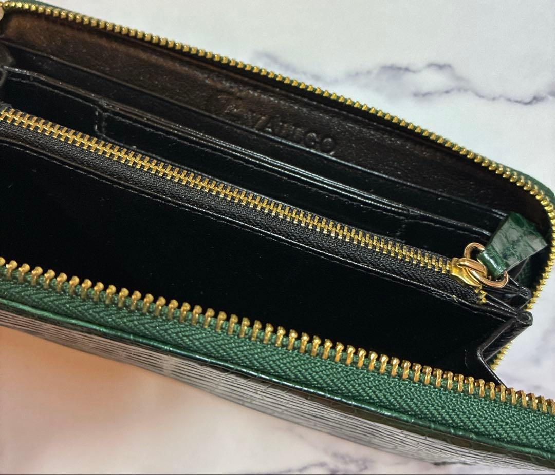 【月末セール】クロコダイル本革長財布【CITSコピー付き】