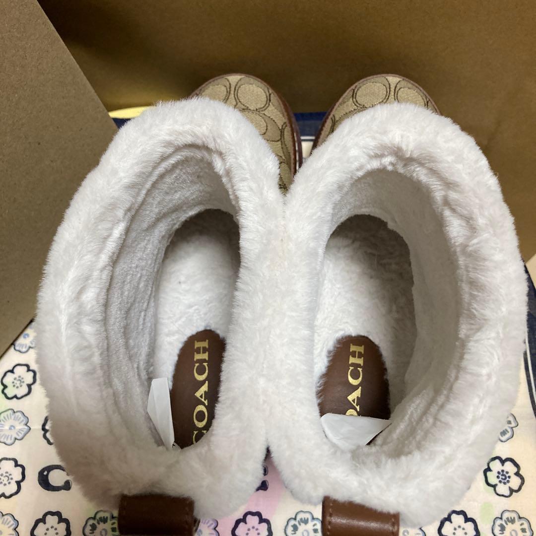 超美品☆COACH☆ファー付き☆ブーツ☆5☆