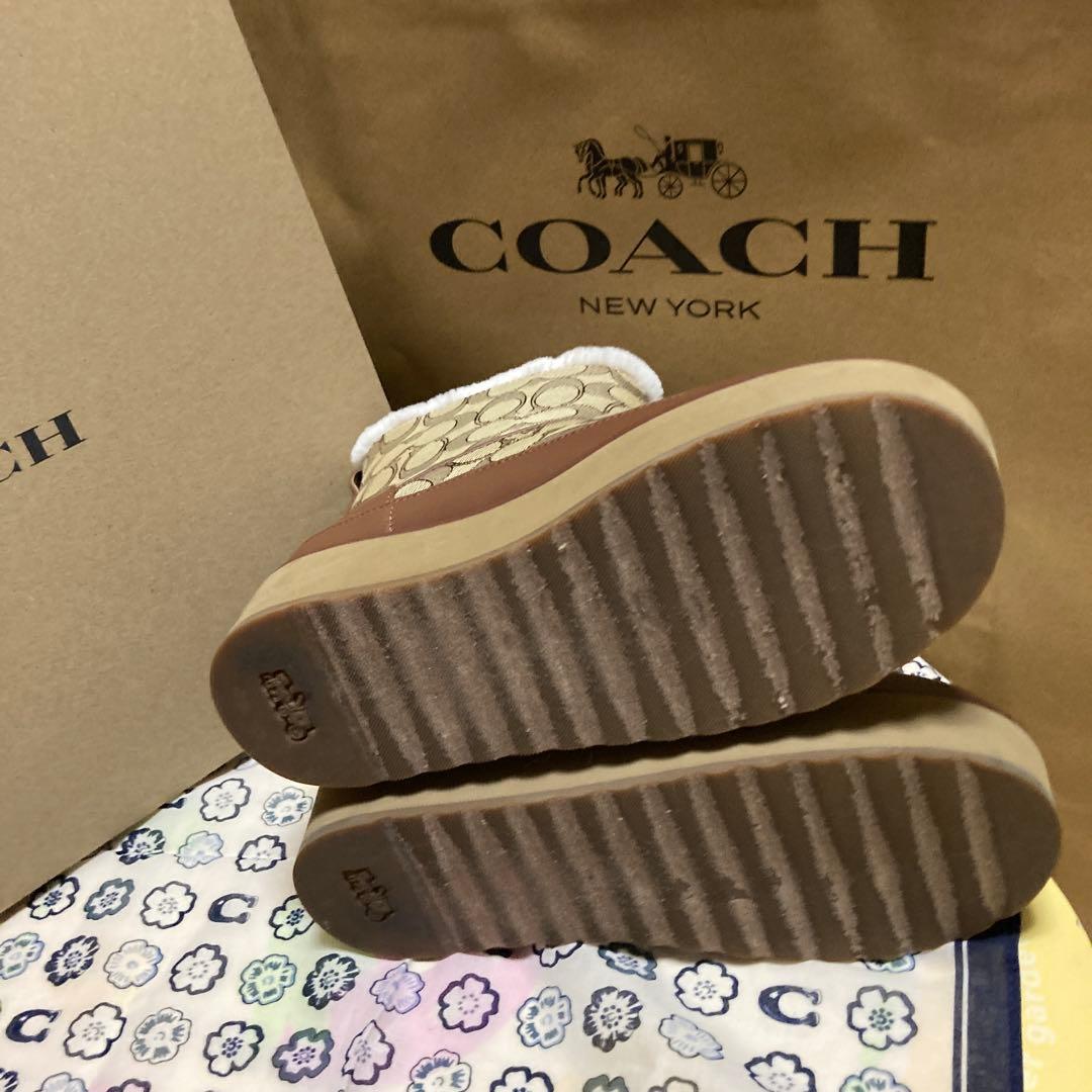 超美品☆COACH☆ファー付き☆ブーツ☆5☆