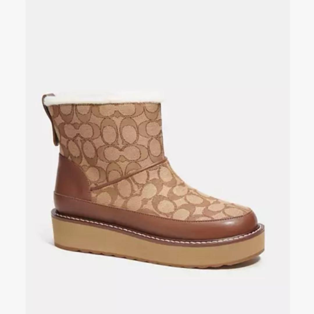 超美品☆COACH☆ファー付き☆ブーツ☆5☆