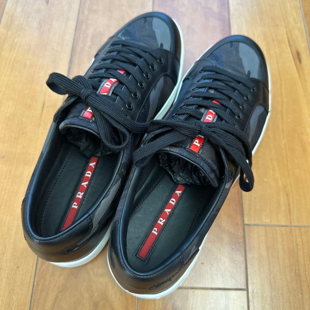 PRADA メンズ　迷彩柄スニーカー