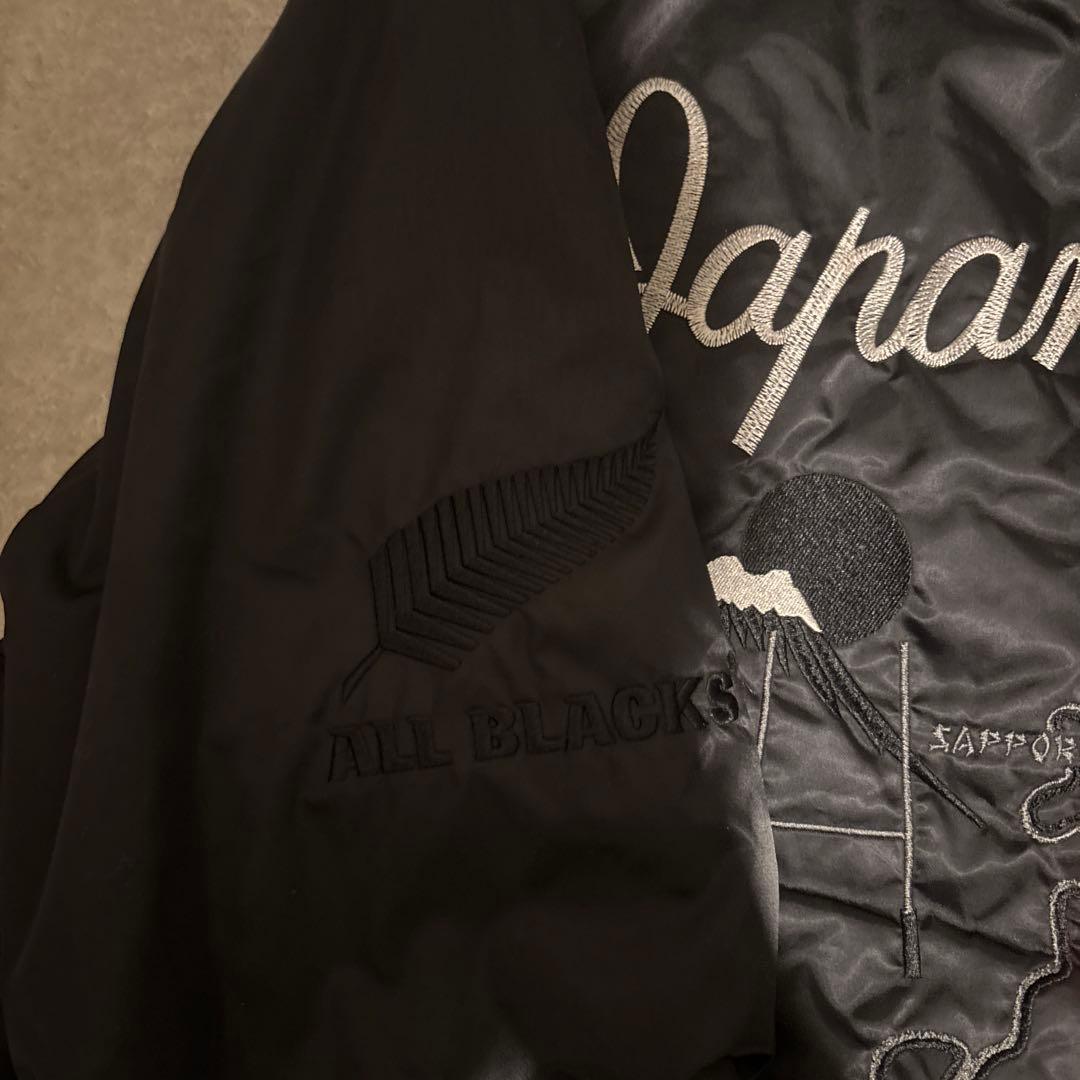 adidas ブラック スカジャン オールブラックス