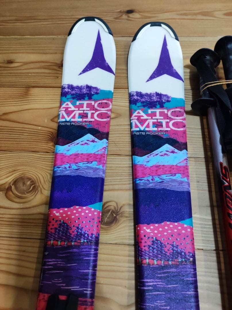 【中古】Atomic X-Can 2 スキー 板／130㎝スキーブーツ、ストック