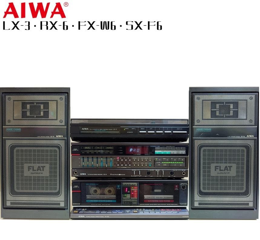【ジャンク】AIWA ミニコンポ LX-3 RX-6 FX-W6 SX-F6