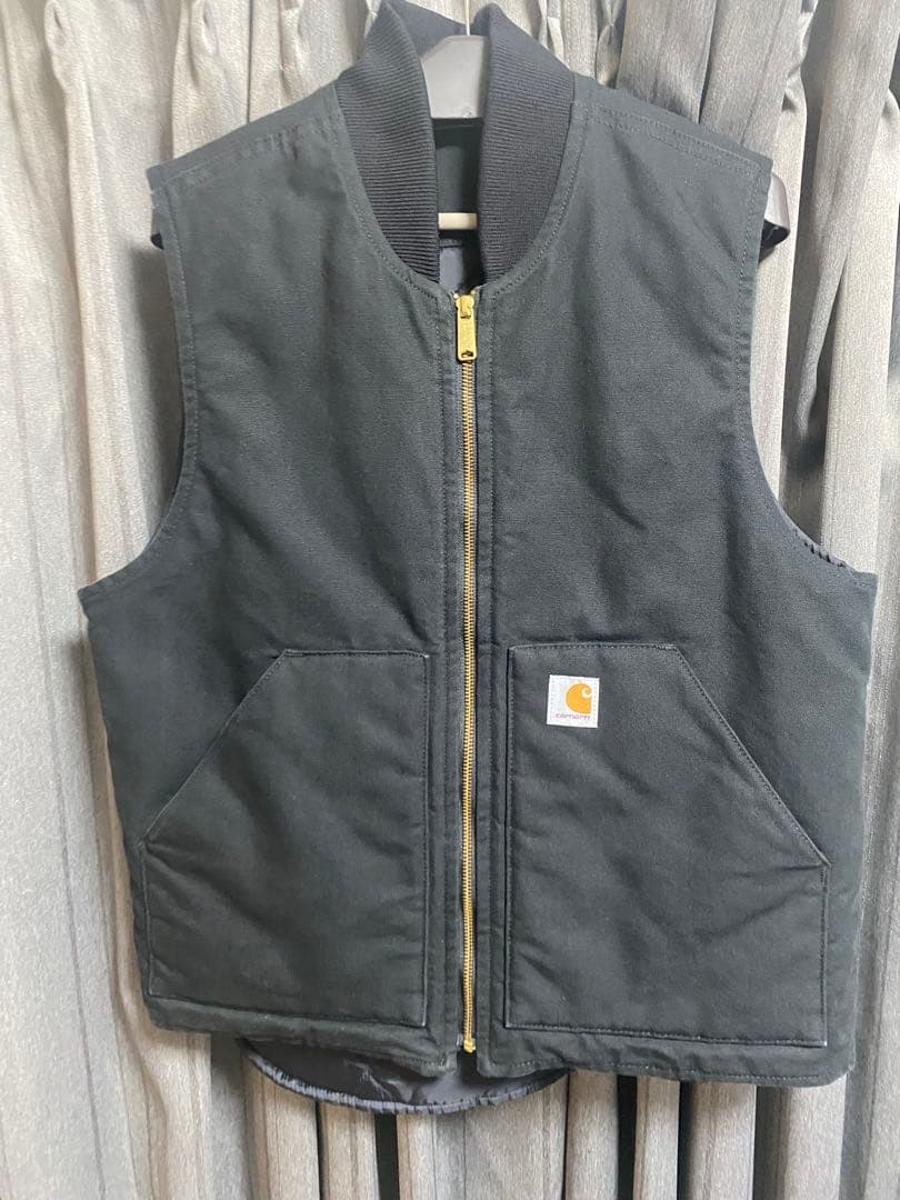 Carhartt ブラック ベスト ダック地