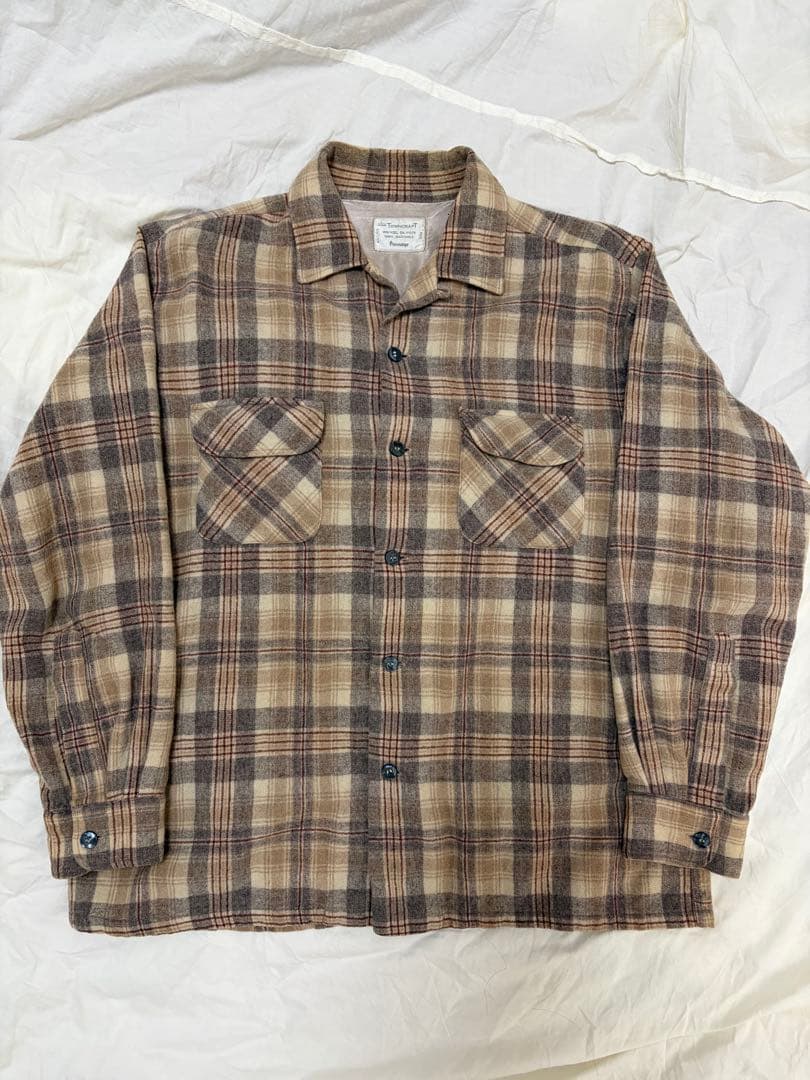 60s Towncraft ウールシャツ　ボードシャツ