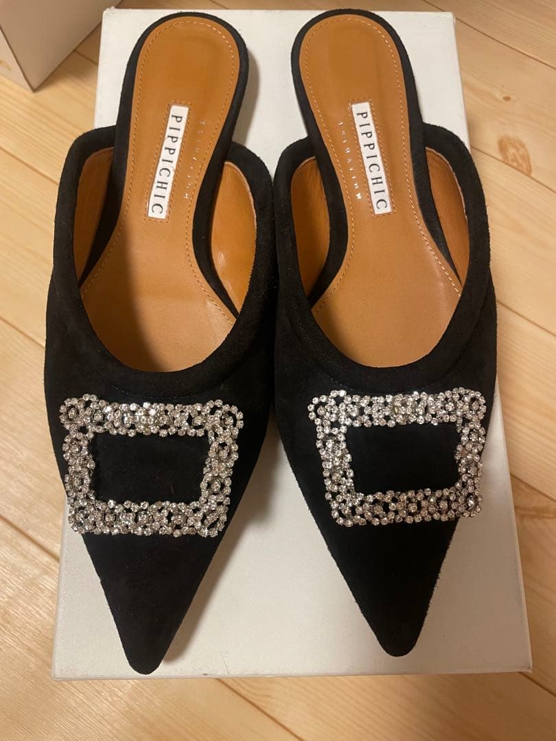 Pippi chic フラットビジューミュール