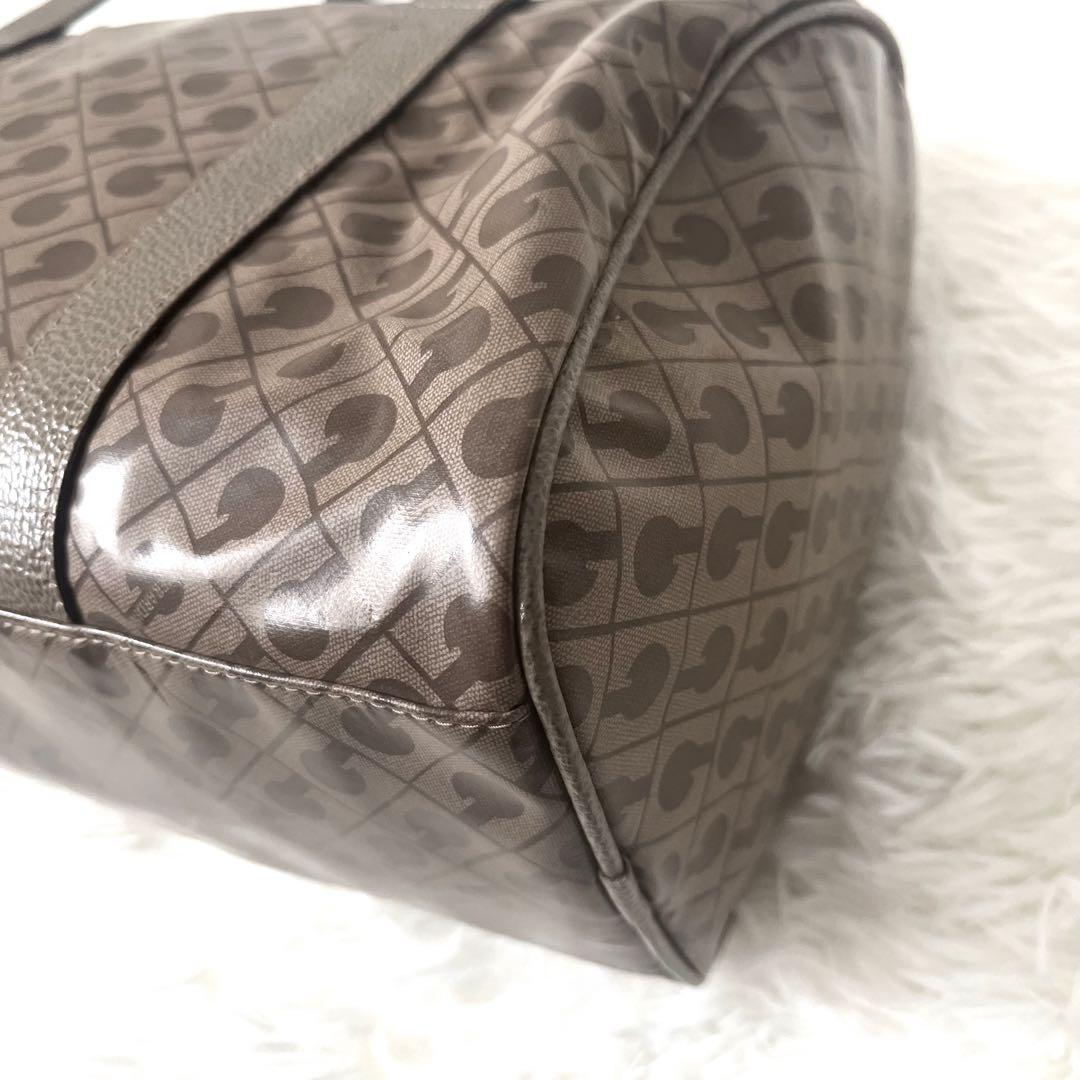 希少☆ゲラルディーニ☆ミニ　ボストンバッグ　ソフティ　ベージュ　レザー　ナイロン