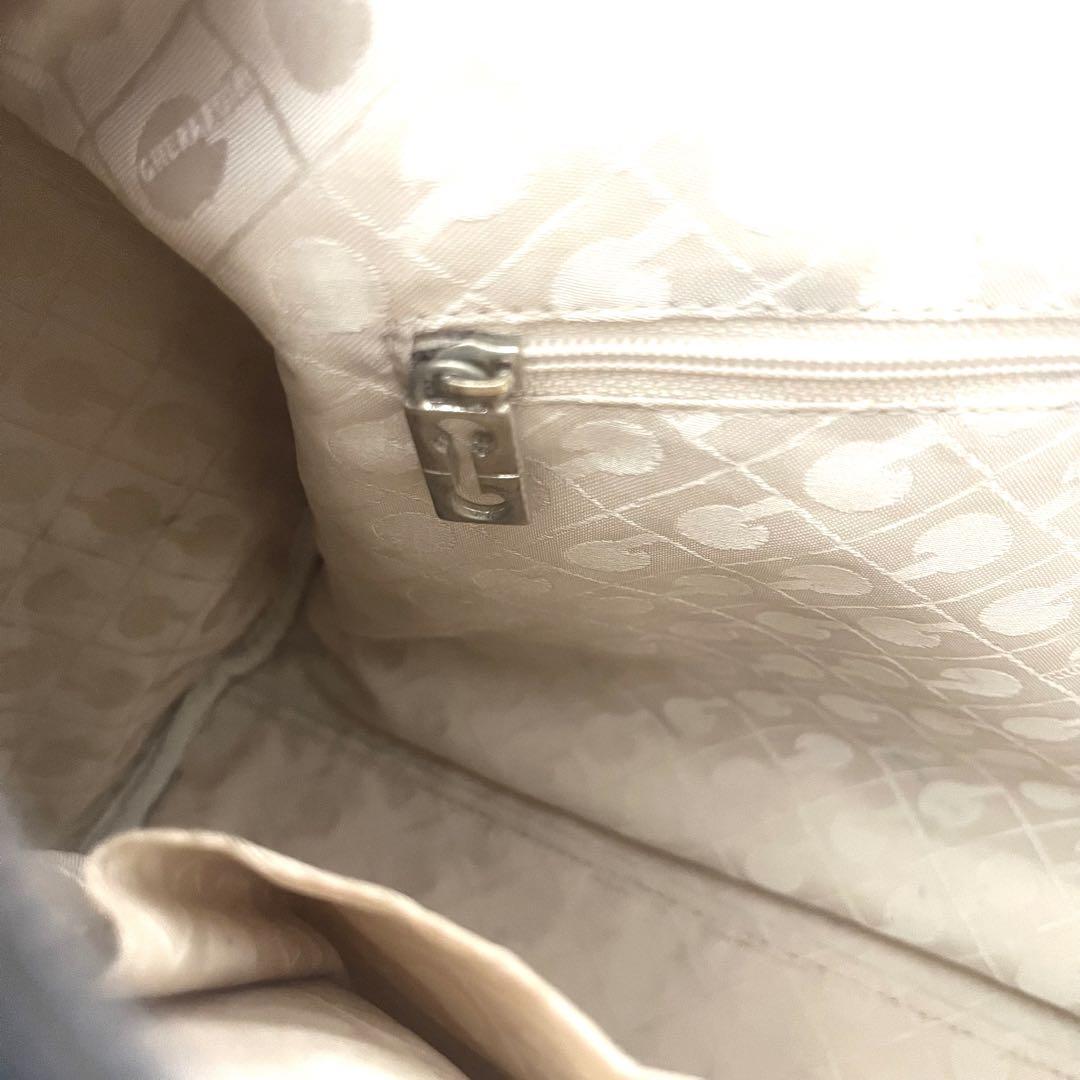 希少☆ゲラルディーニ☆ミニ　ボストンバッグ　ソフティ　ベージュ　レザー　ナイロン