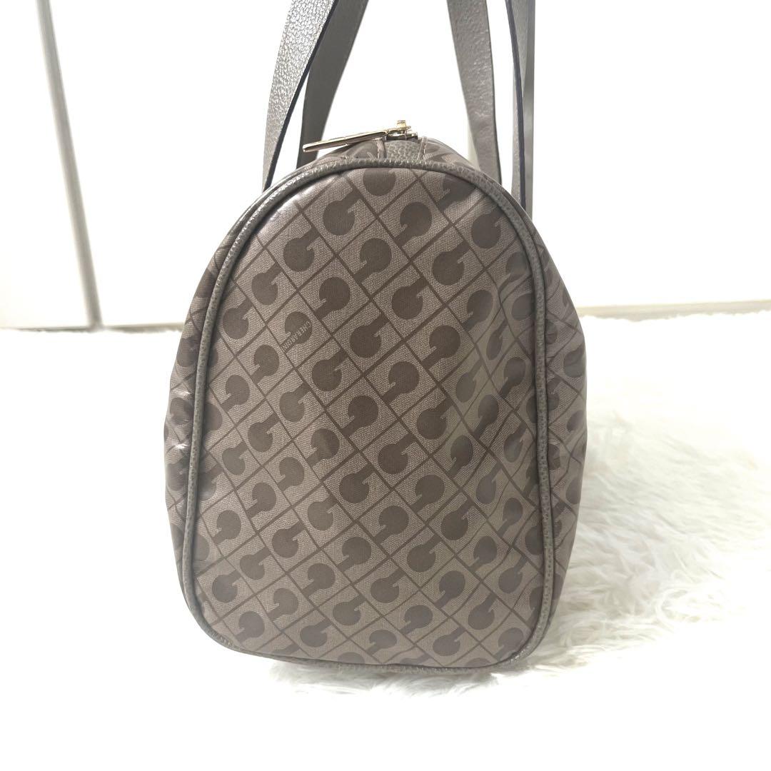 希少☆ゲラルディーニ☆ミニ　ボストンバッグ　ソフティ　ベージュ　レザー　ナイロン