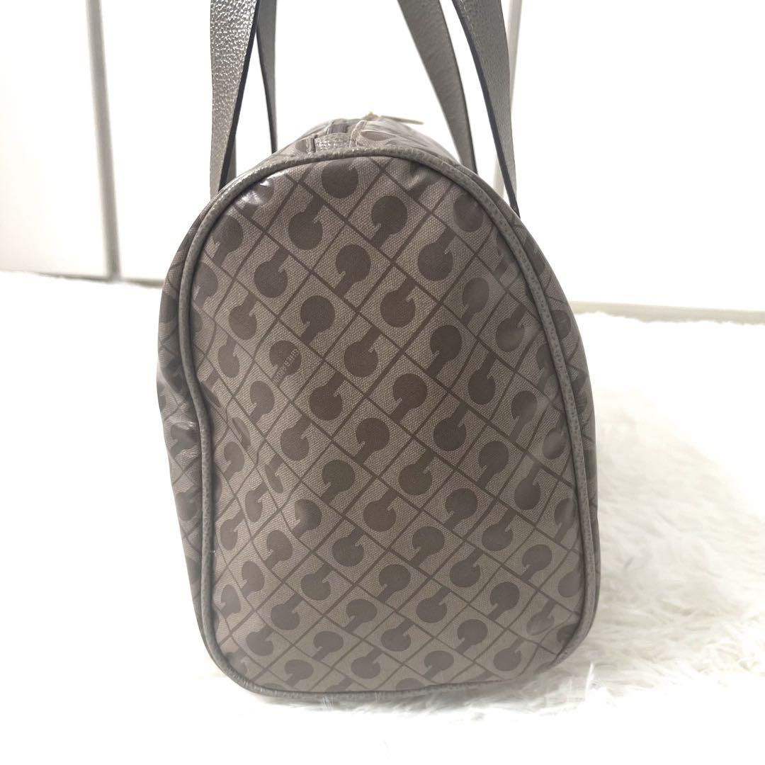 希少☆ゲラルディーニ☆ミニ　ボストンバッグ　ソフティ　ベージュ　レザー　ナイロン