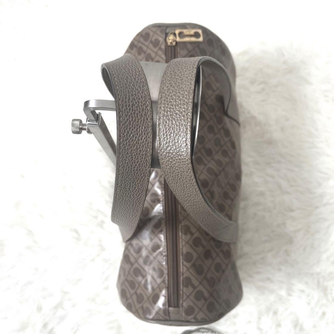 希少☆ゲラルディーニ☆ミニ　ボストンバッグ　ソフティ　ベージュ　レザー　ナイロン