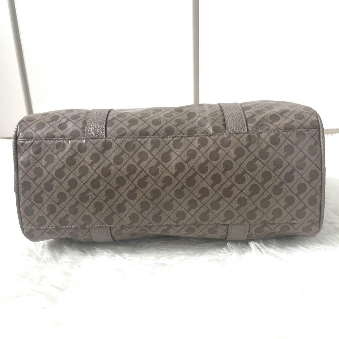 希少☆ゲラルディーニ☆ミニ　ボストンバッグ　ソフティ　ベージュ　レザー　ナイロン