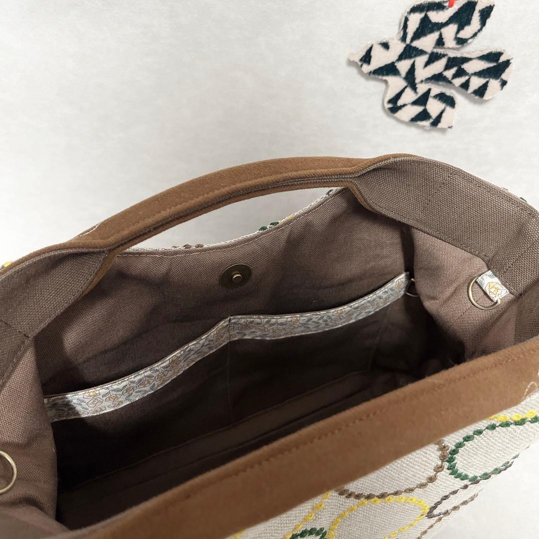 ハンドメイド　ミナペルホネン　くしゅっとトートバッグ⑅︎◡̈︎*トールサイズ