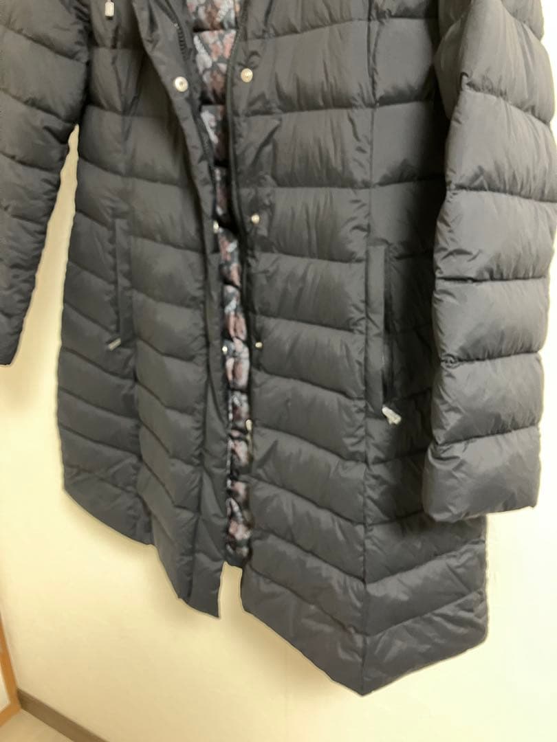 美品 BALMAIN バルマン ダウン コート フォックス ファー 黒 ブラック