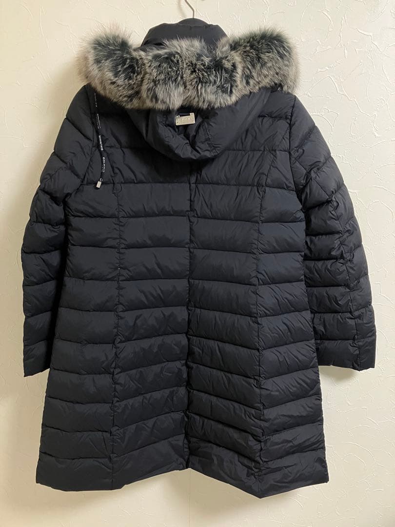 美品 BALMAIN バルマン ダウン コート フォックス ファー 黒 ブラック