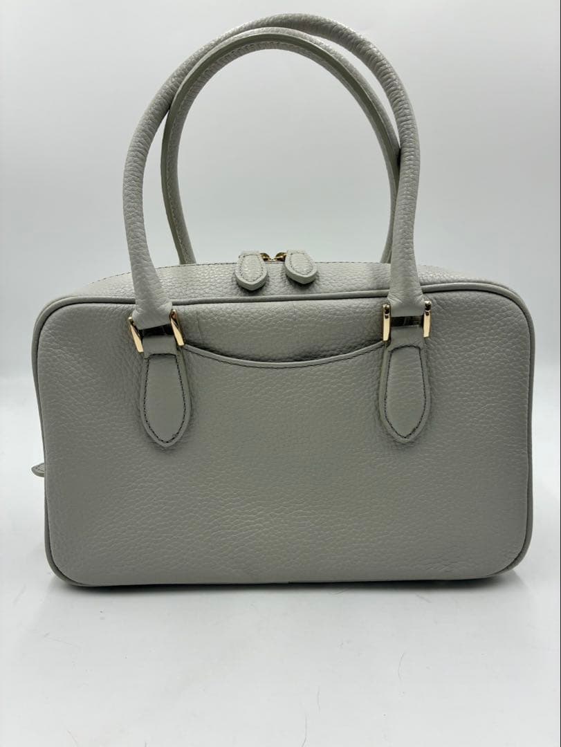 WAKO 銀座和光 WSシリーズ グレー シボ革 ボストンバッグ