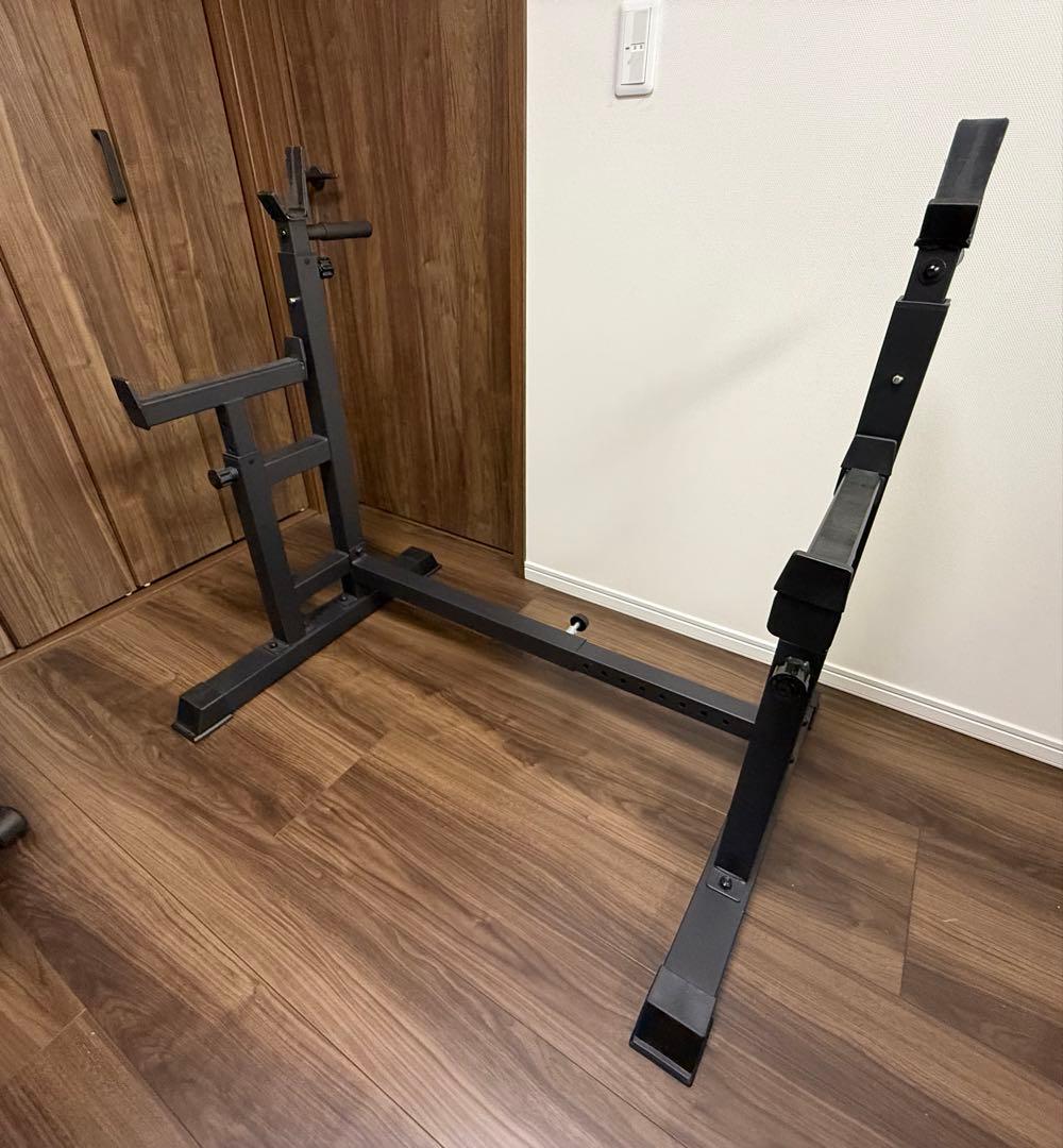 【引取り限定】バーウィング バーベルラック 高さ調整可能 ブラック