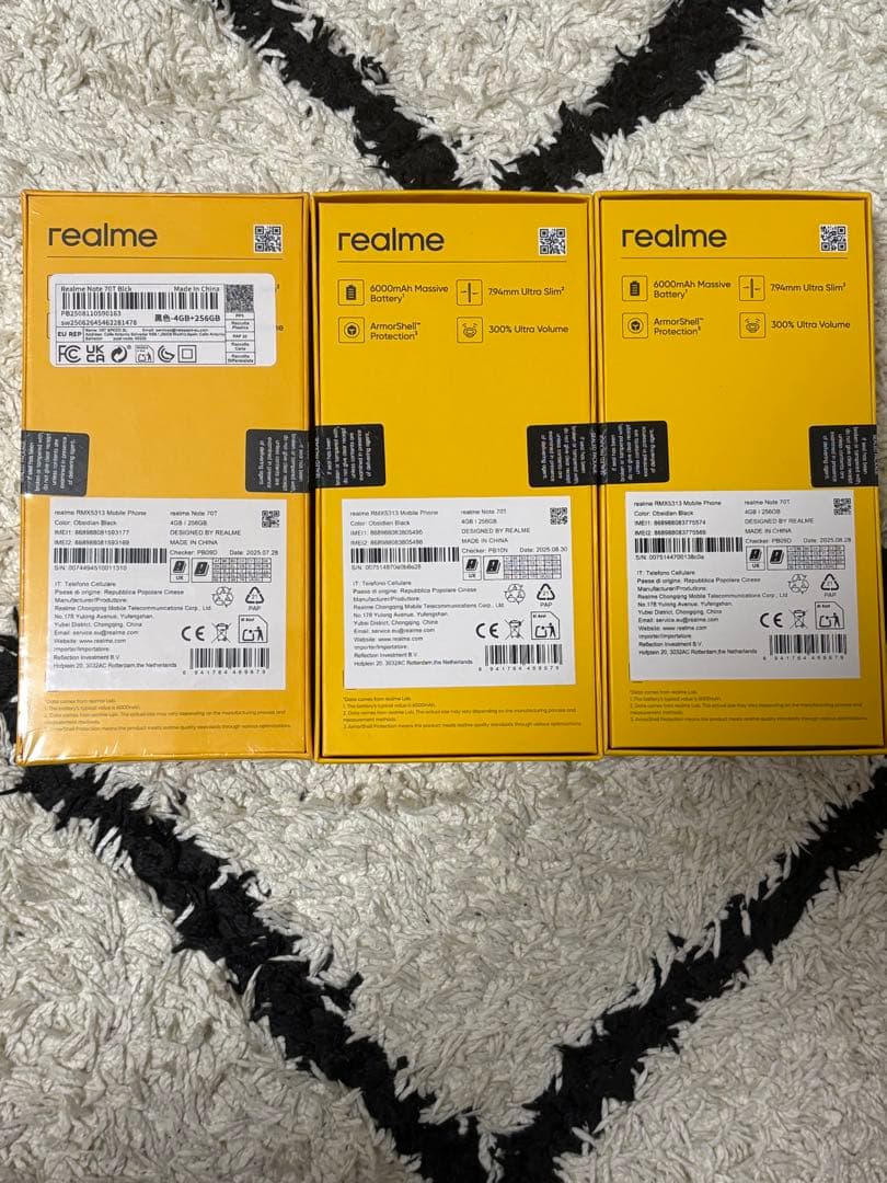 REALME NOTE 70T RAM 4GB+256GB 3台セット