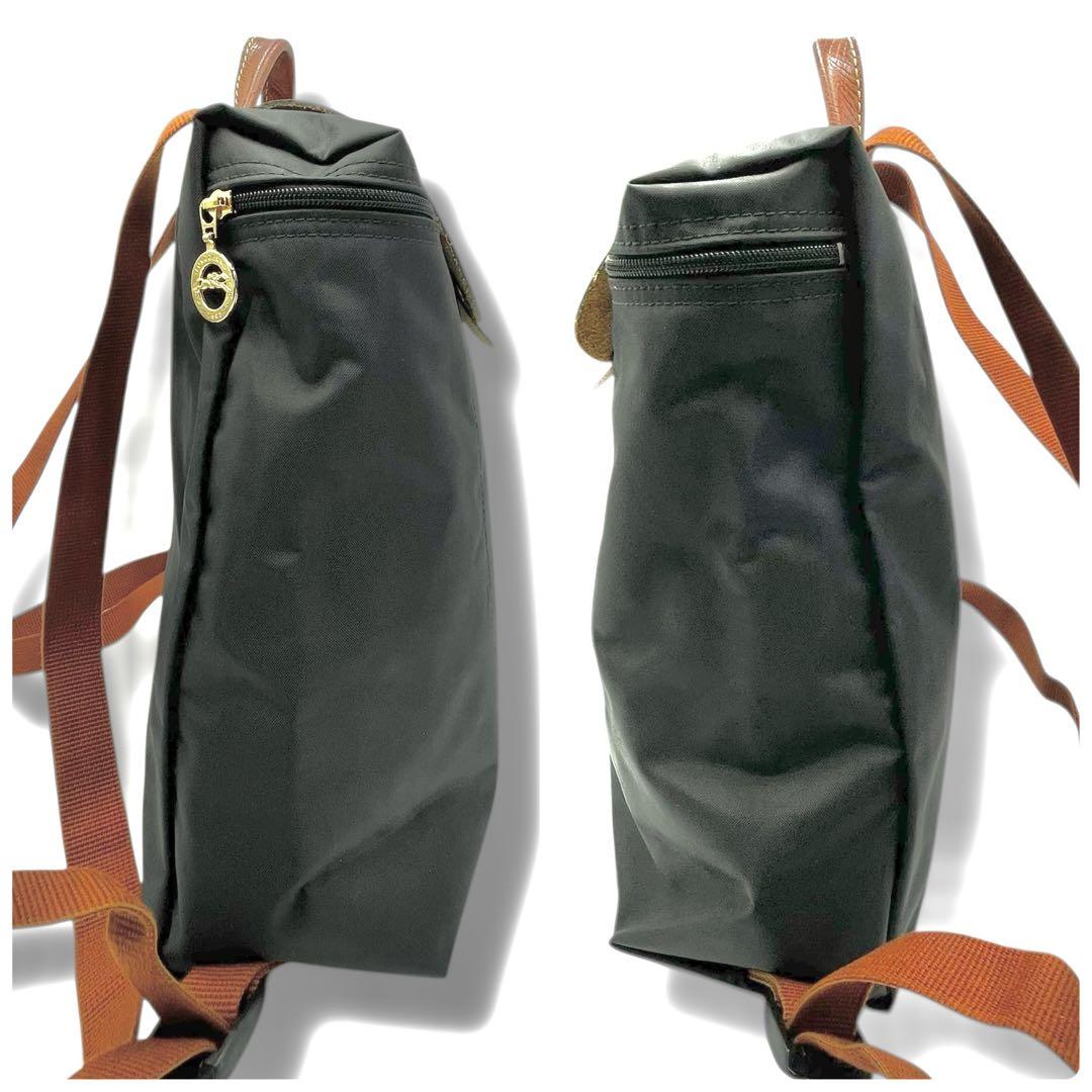 すぎやま様 ロンシャン ル プリアージュ デイパック ブラック ゴールド金具