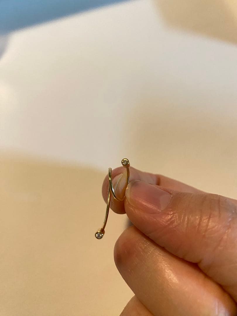 【U 】【美品】SHIHARA K18 ピアス(片耳用)