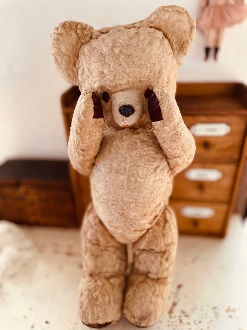 く*ん様 フランス　ヴィンテージベア　モコモコ♡⸝⸝⸝⸝ アンティークベア