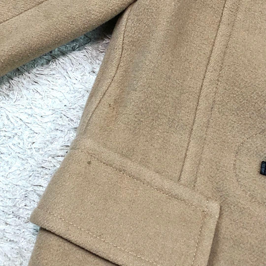 バーバリーブルーレーベル ダッフルコート ノバチェック ベージュ Lサイズ位