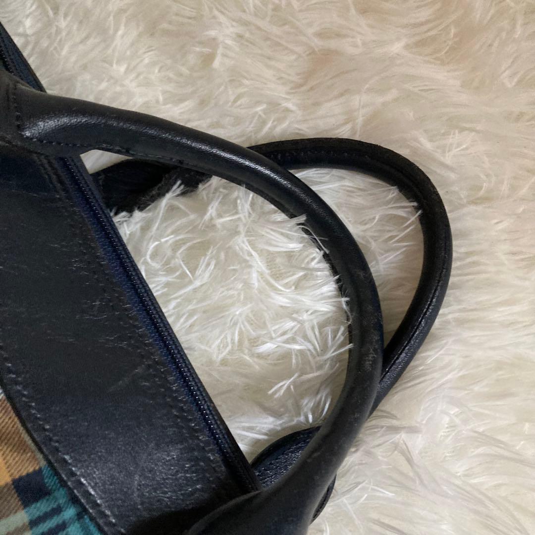 ☆B☆【希少色】BURBERRYミニボストンバッグ ノバチェックキャンバス