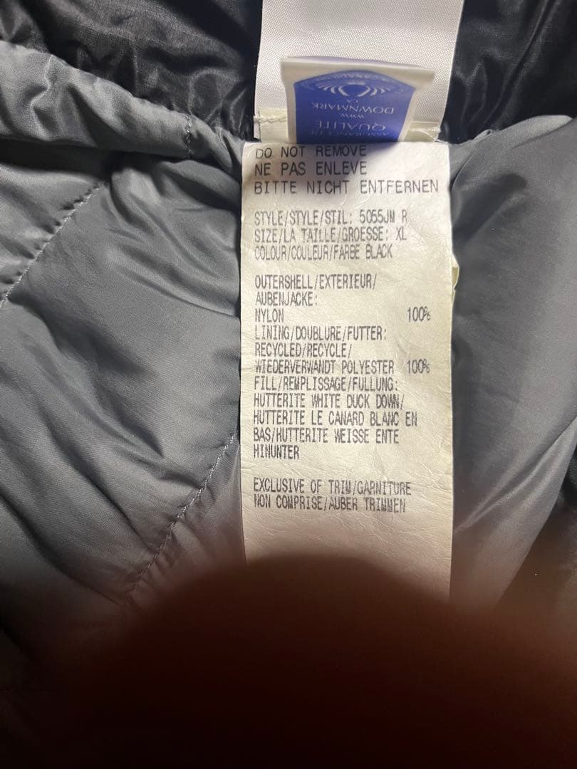   ブラック ダウンジャケット XL/16