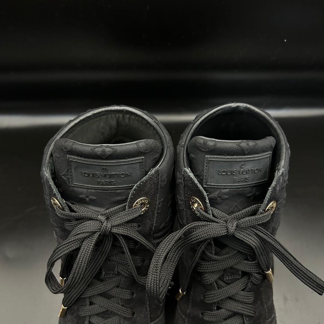 【美品】ルイヴィトン ミレニアムライン ブーツ レディース スエード 黒