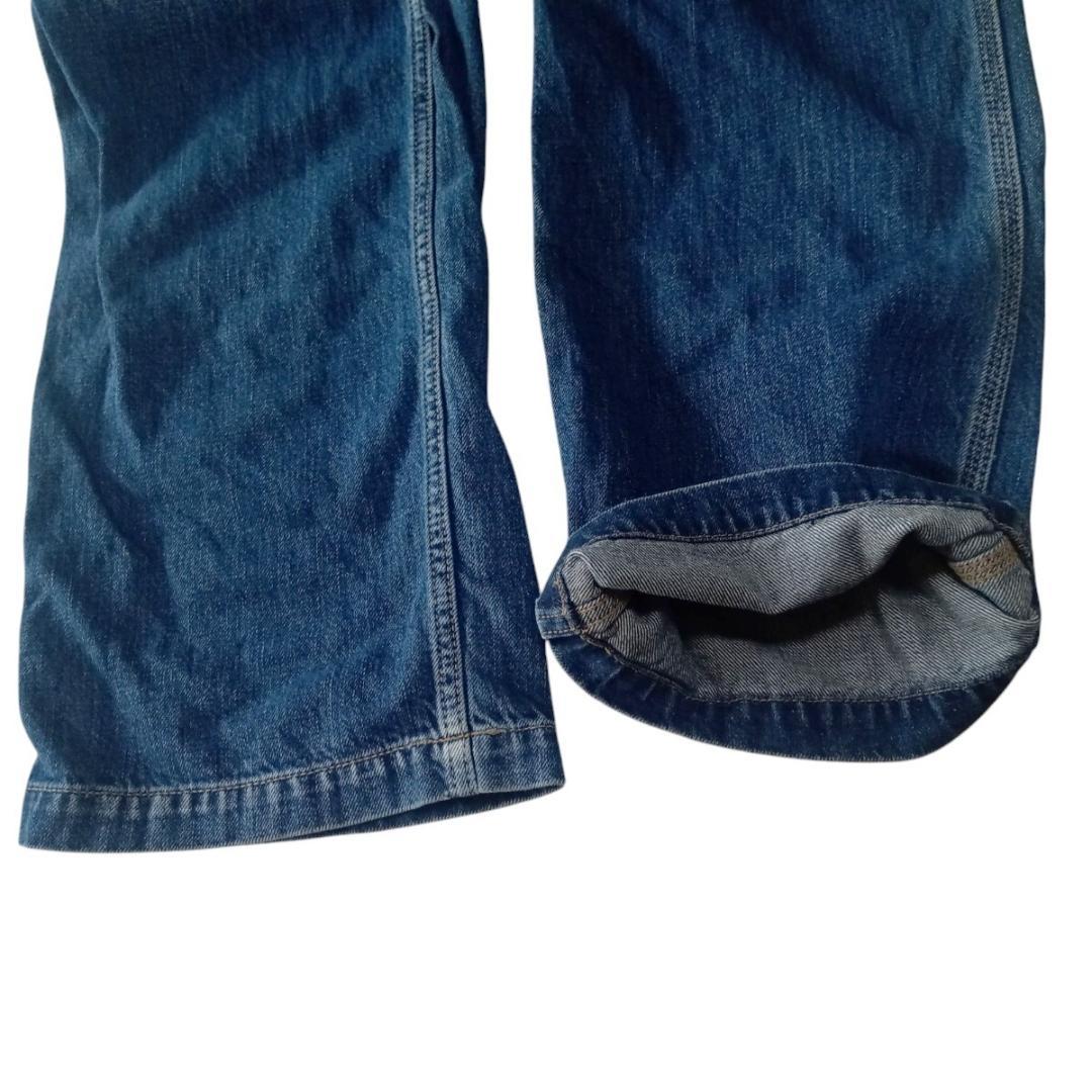 良品 AVIREX アヴィレックス 半袖 デニム オールインワン つなぎ M