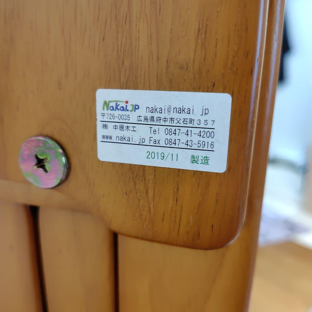 中居木工 折りたたみひのきすのこベッド　ブラウン　ハイタイプ