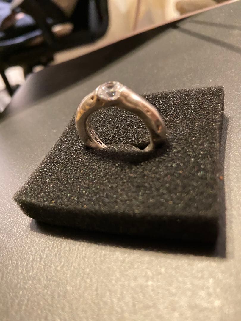 h*u様 大きいサイズ⭐️e.m. シルバー ジルコニアリング　19号