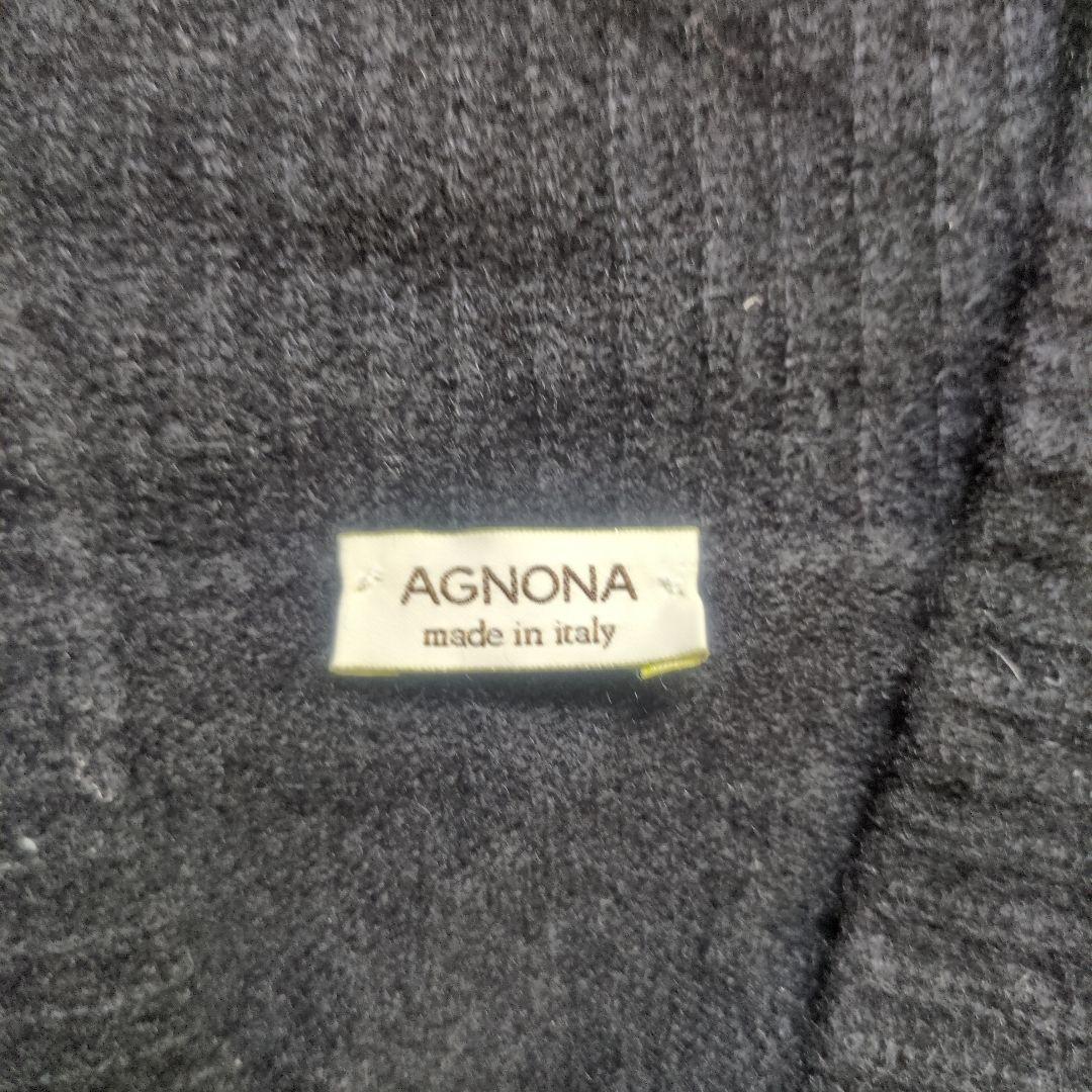 アイリーンです。 Agnona 黒リブ編みカーディガン 長袖