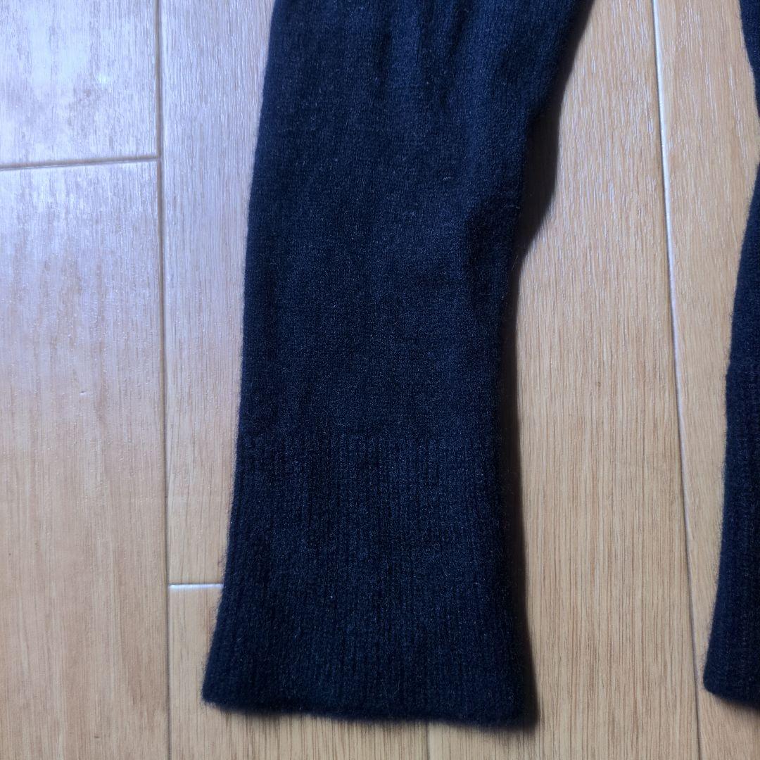 アイリーンです。 Agnona 黒リブ編みカーディガン 長袖