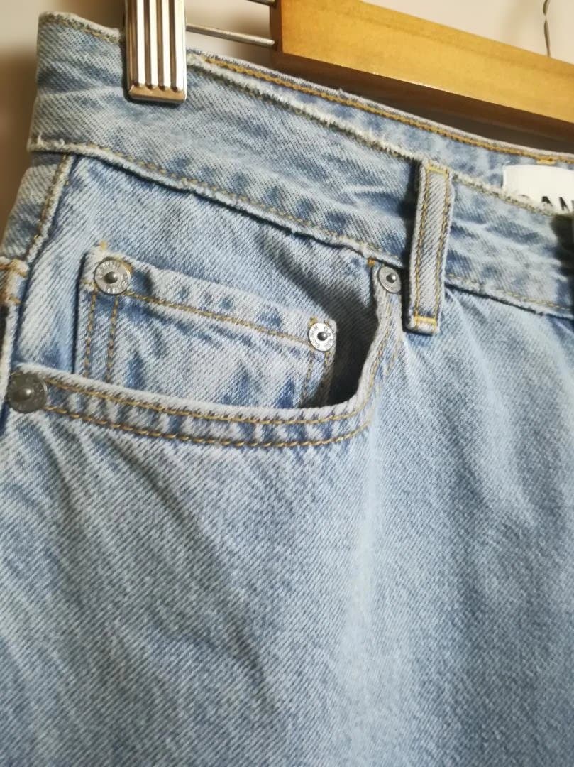 GANNI 23AW ハイウエスト デニムパンツ ライトブルー MAGNY 27