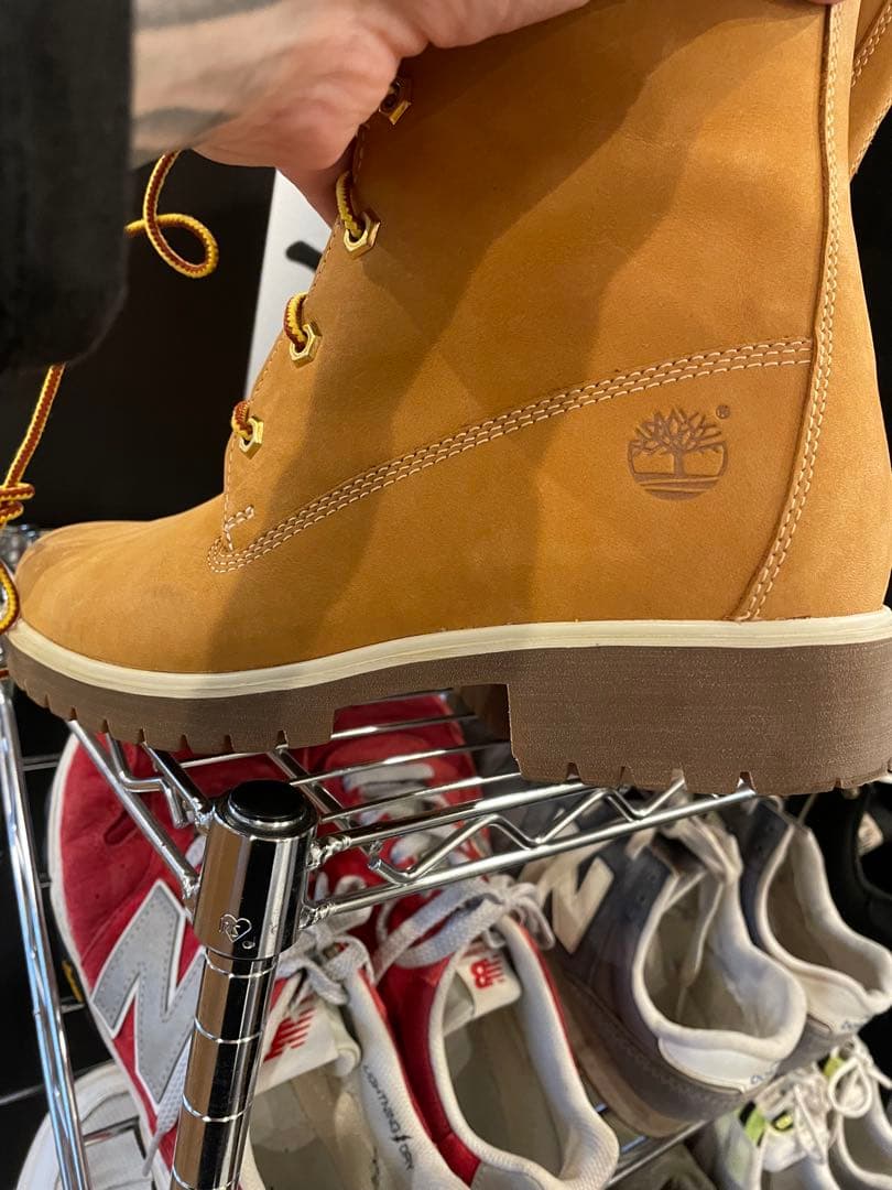 ぴ　キャメル スエード ロングブーツ