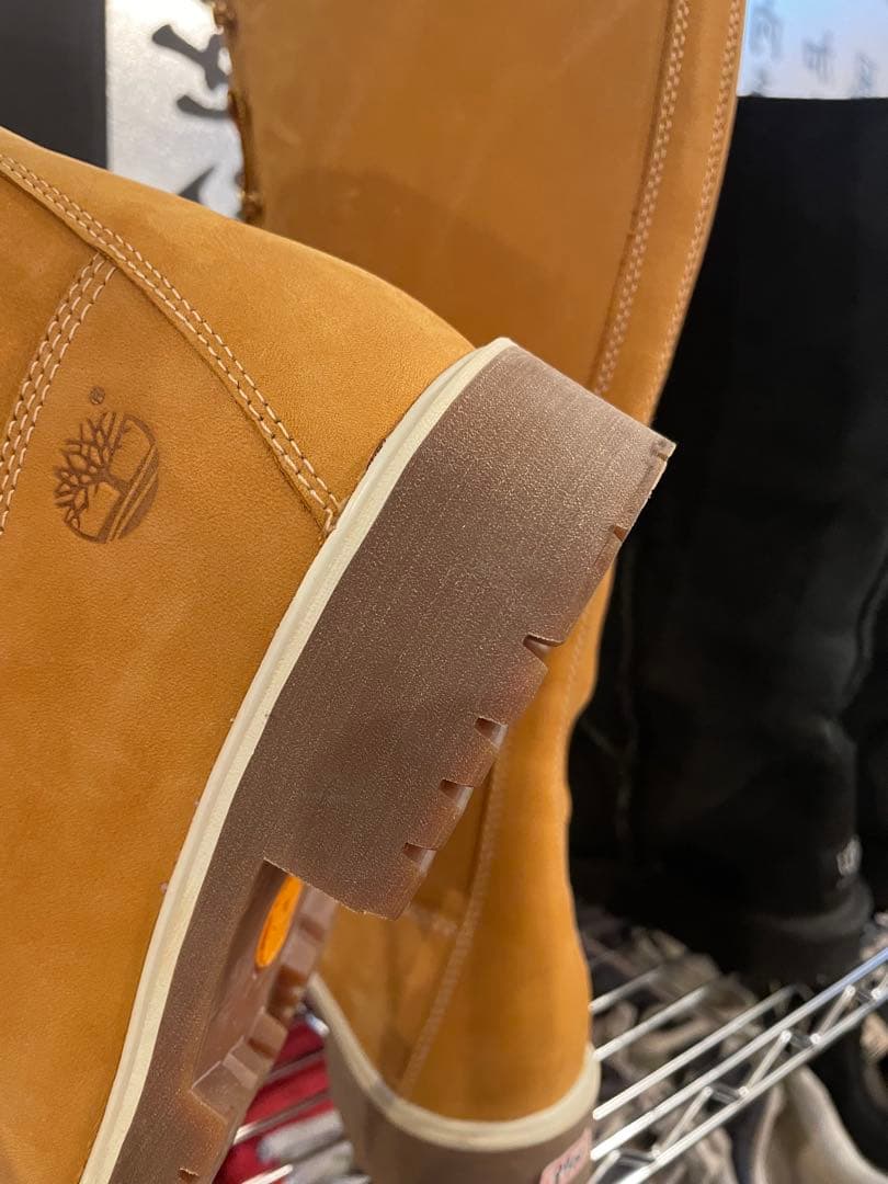 ぴ　キャメル スエード ロングブーツ