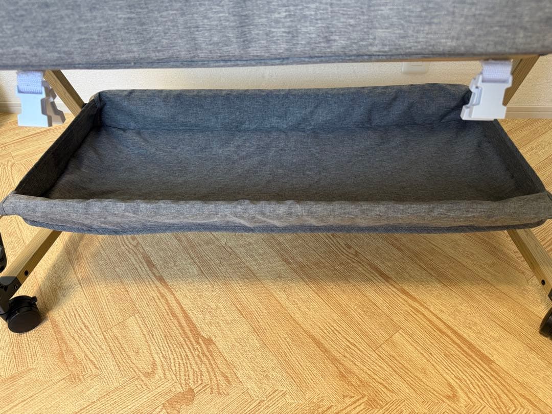 HZDMJベビーベット　グレー　持ち運び可能