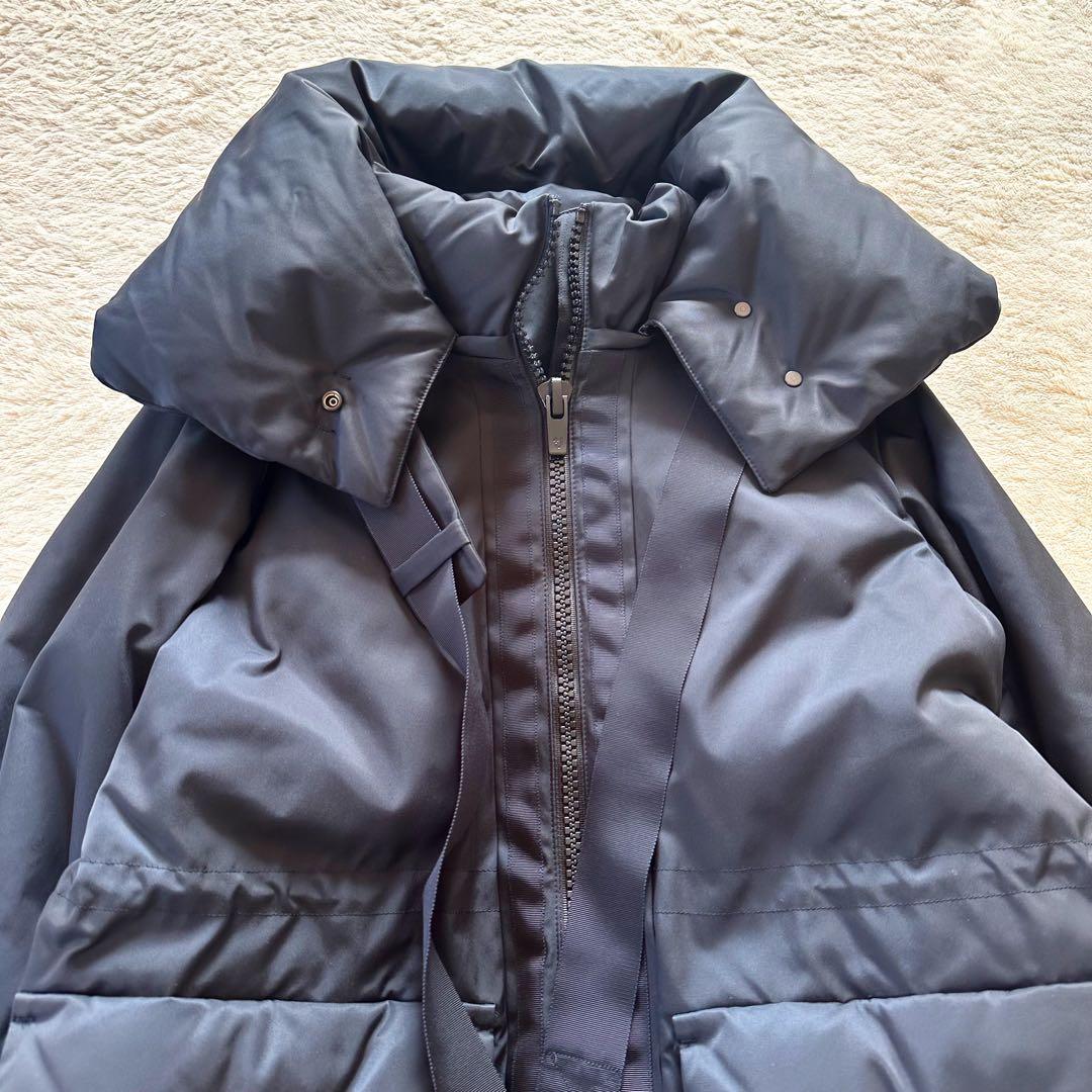 美品 UNIQLO＋J ハイブリッド ダウンショートコート ネイビー