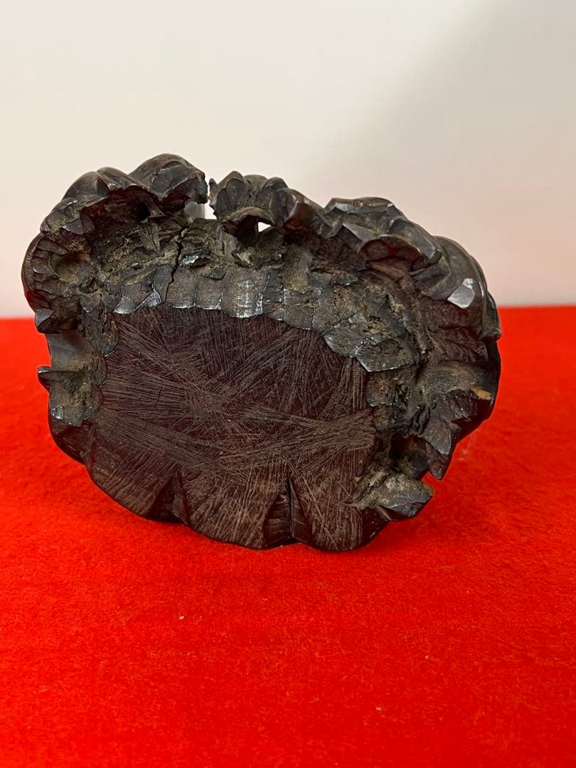 中国古美術•清時代紫檀銀象嵌羅漢像 B147—55