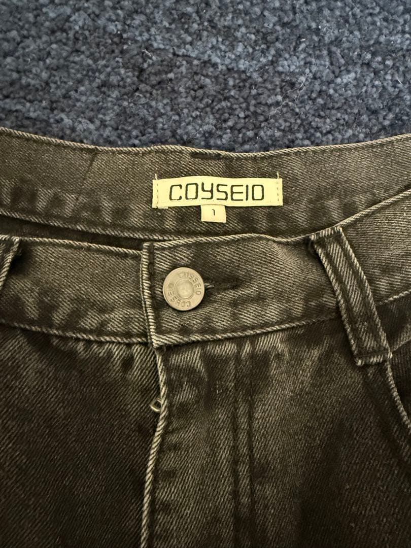 COYSEIDO ダークブラウン ワイドレッグデニム サイズ1