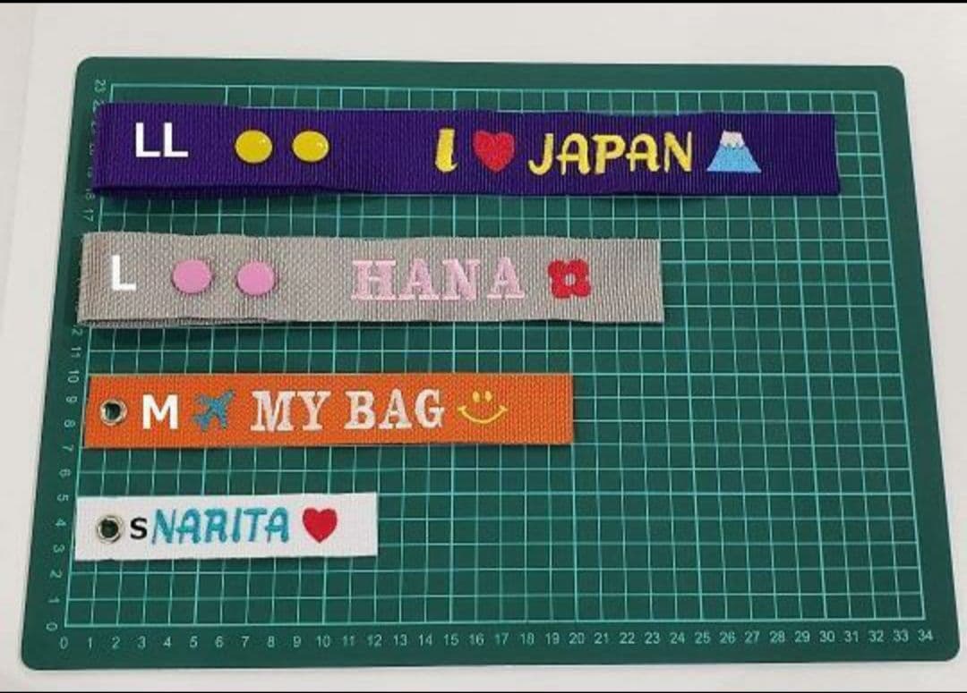 ネームタグ　ハングルネームタグ　スーツケースネームタグ　刺繍　名札