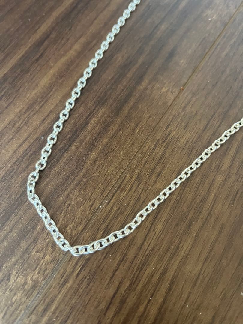 シルバー925 細丸アヅキチェーンロング　新品